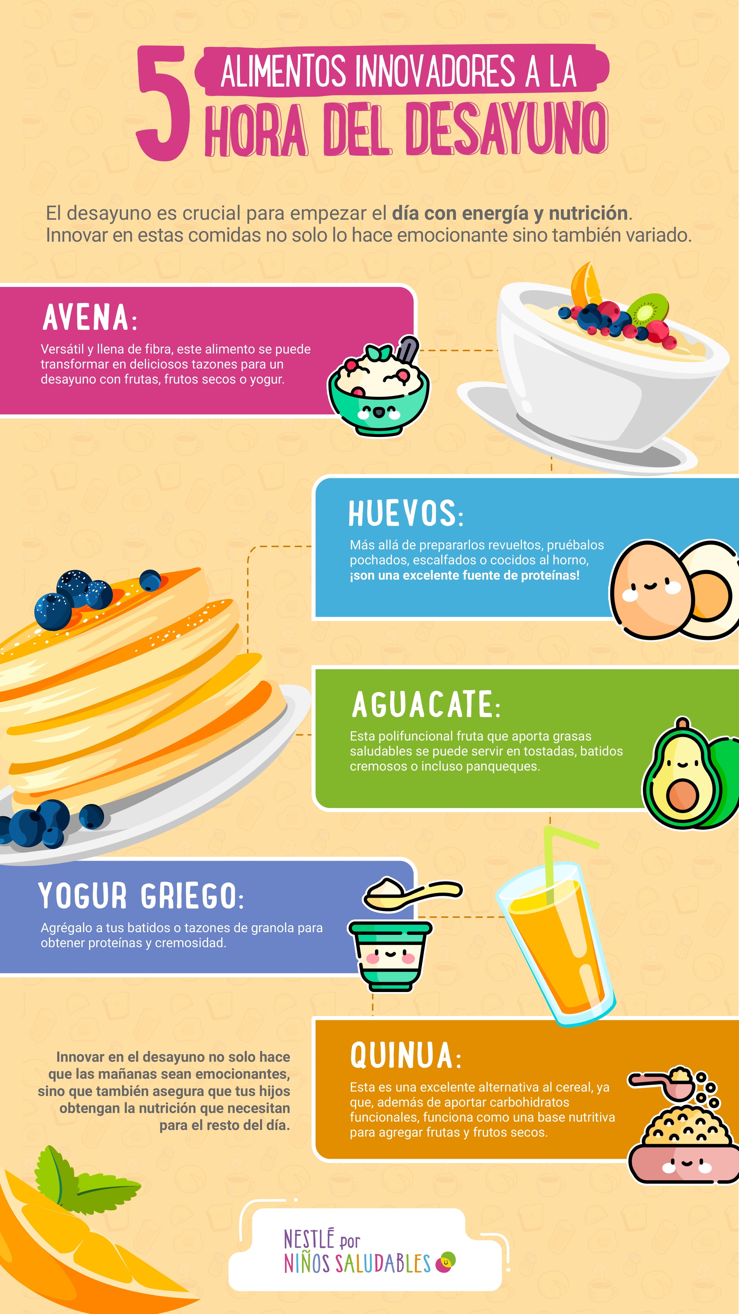 5 alimentos innovadores a la hora del desayuno